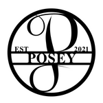 posey/monogram sign/BLACK