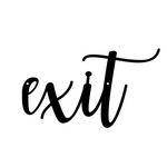 exit/script sign/BLACK