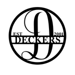deckers est 2001/monogram sign/BLACK