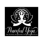 peaceful yoga/custom sign/BLACK