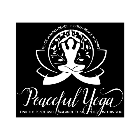peaceful yoga/custom sign/BLACK