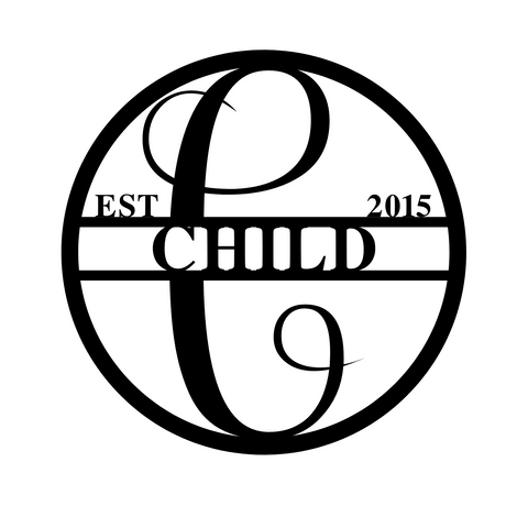 child est 2015/monogram sign/BLACK