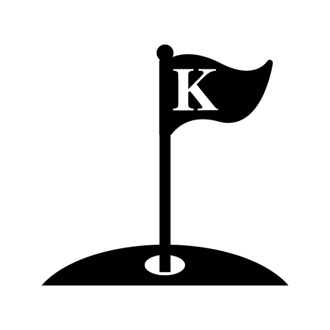 k/golf monogram sign/BLACK