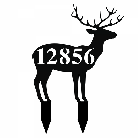 12856/deer yard sign/BLACK
