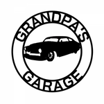 grandpa's garage/car sign/BLACK