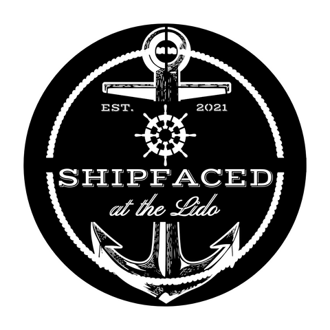 shipfaced at the lido/custom sign/BLACK