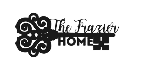 the frazier home/skeleton key sign/BLACK