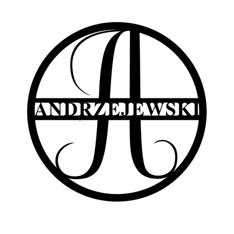 andrzejewski/monogram sign/BLACK
