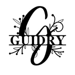 guidry/monogram sign/BLACK