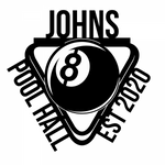 johns pool hall est 2020/billiards sign/BLACK