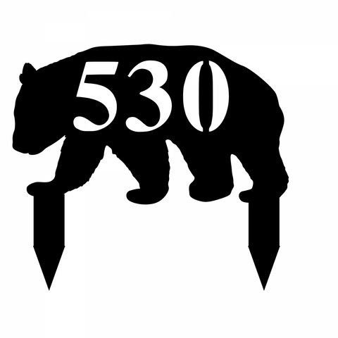 530/bear yard sign/BLACK