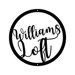 williams loft/custom sign/BLACK