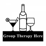 group therapy here/bar sign/BLACK