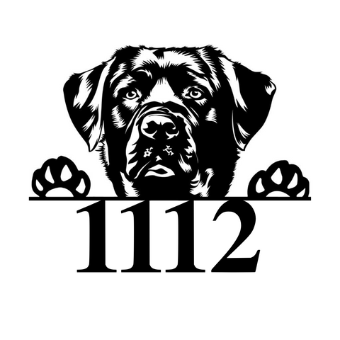 1112/black lab sign/SILVER