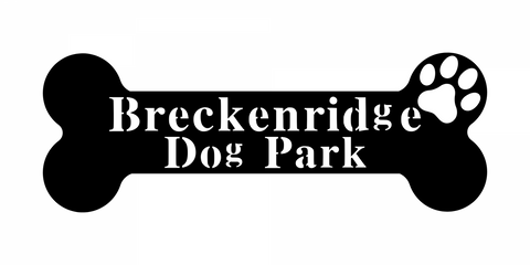 breckenridge dog park/dog bone sign/BLACK