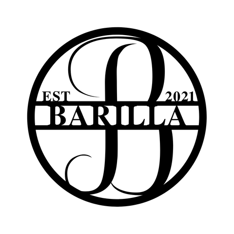barilla est 2021/monogram sign/BLACK