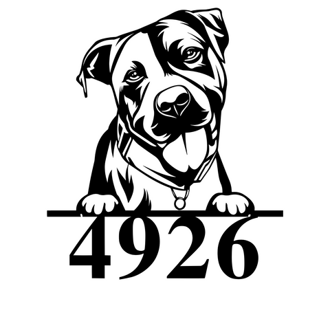 4926/pitbull sign/BLACK