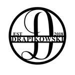 drapikowski est 2018/monogram sign/BLACK
