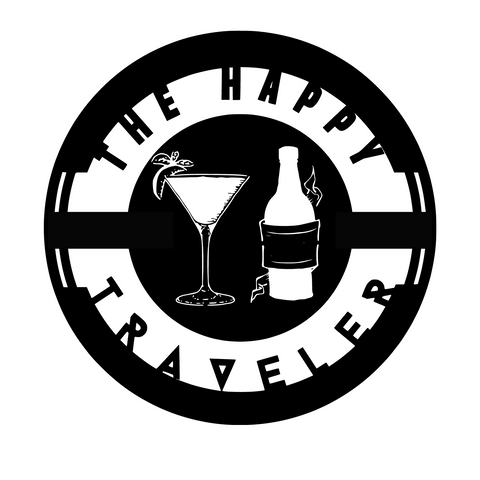 the happy traveler/custom sign/BLACK