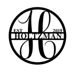 holtzman est 2019/monogram sign/BLACK