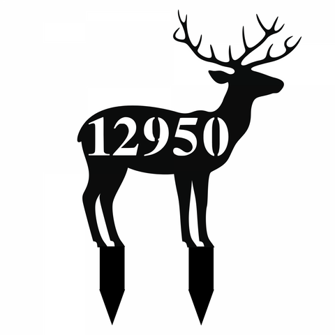 12950/deer yard sign/BLACK