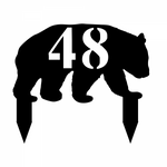 48/bear yard sign/BLACK