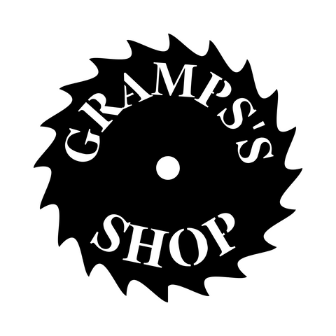 gramps's shop/saw sign/BLACK