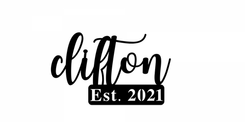 clifton est. 2021/script sign/BLACK