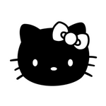 hello kitty/custom sign/BLACK