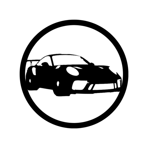 porsche 911 gt3/custom car sign/BLACK