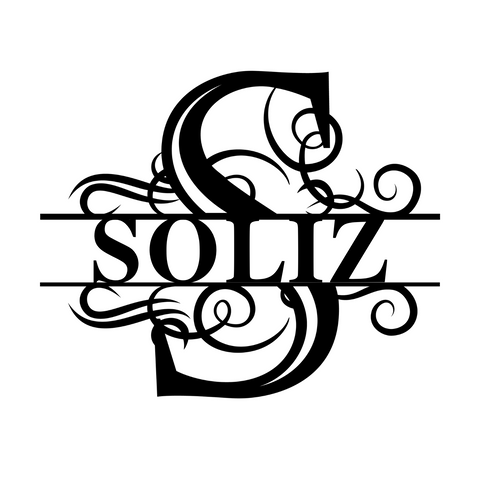 soliz/monogram sign/BLACK