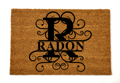 radon/monogram doormat