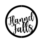 flannel falls/custom sign/BLACK