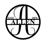 allen est 1971/monogram sign/BLACK