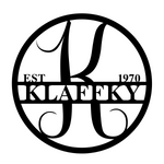 klaffky est 1970/monogram sign/BLACK