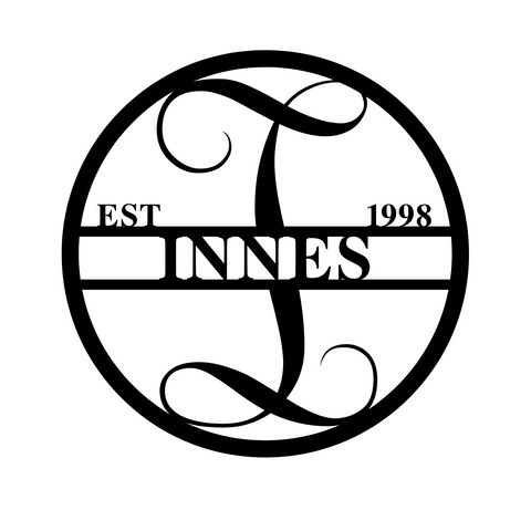 innes est 1998/monogram sign/BLACK
