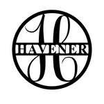 havener/monogram sign/BLACK