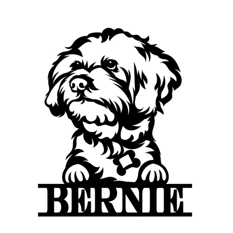 bernie/dog sign/BLACK