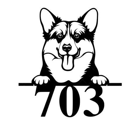 703/corgi sign/BLACK