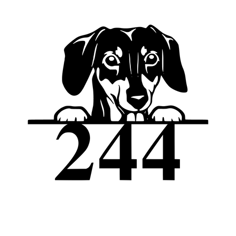 dachshund 244/dogsign/BLACK