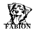 fabion australian shepherd/dogsign/BLACK