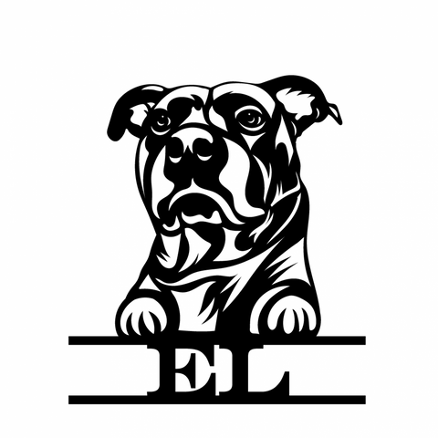 el/dog sign/BLACK