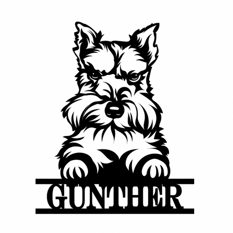 gunther/dog sign/BLACK