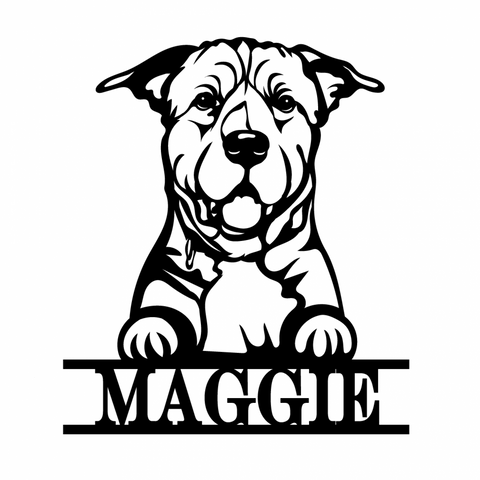 maggie/dog sign/BLACK