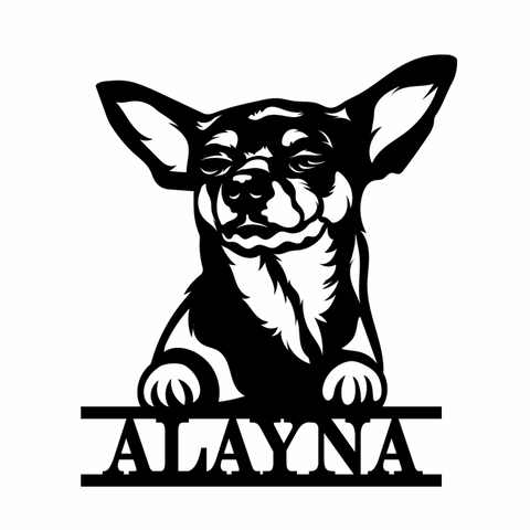 alayna/dog sign/BLACK