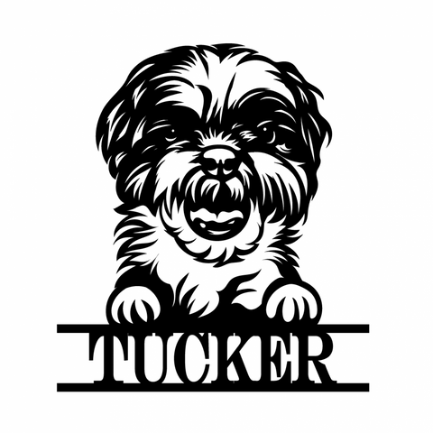 tucker/dog sign/BLACK