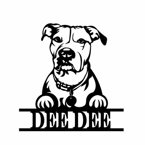 dee dee/dog sign/BLACK