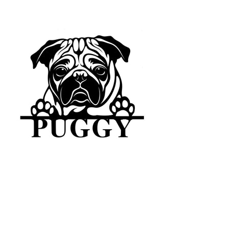 puggy/dog sign/BLACK