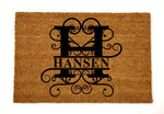 h hansen/monogram doormat