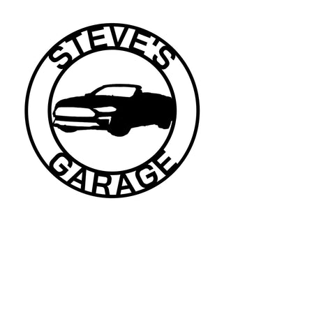 steve's garage/custom sign/BLACK